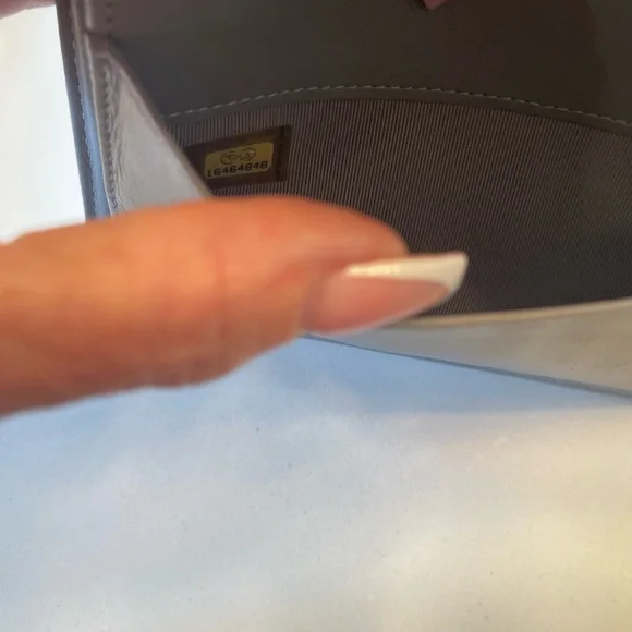 New Chanel Concrete Grey Caviar Wallet Comes with authenticity card. - Picture 9 of 11